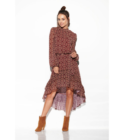 Dress with shorter front LG504 print 7