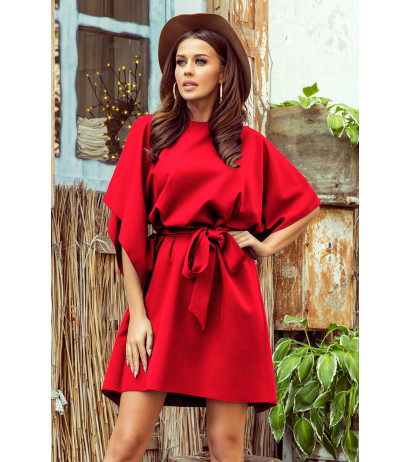  287-3 SOFIA Butterfly dress - red 
