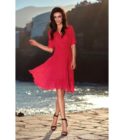 Airy envelope dress L255 raspberry