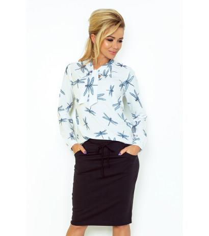 Blouse with bond - white - dragonfly 140-1 