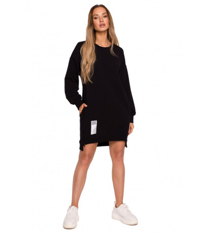 M676 Pullover tunic with zippers - black