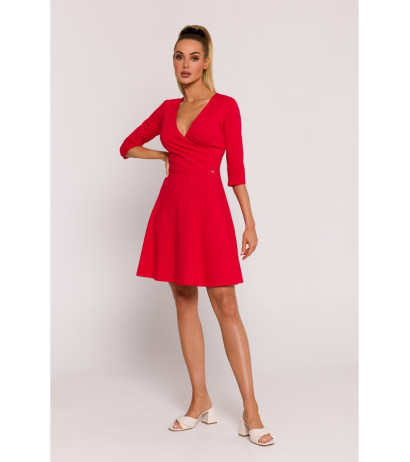 M786 Fit and flare mini dress - red