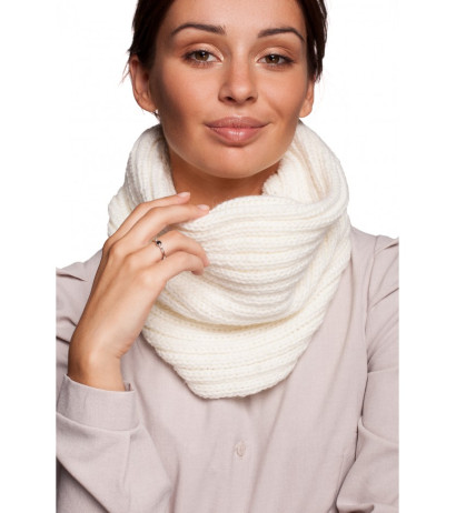 BK062 Ribbed knit snood - ecru