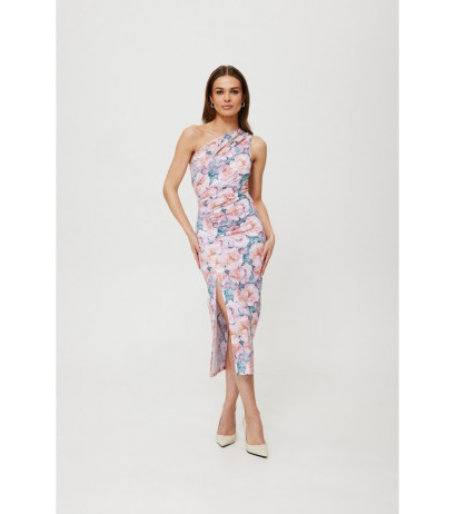 K194 Shoulder dress with split neckline - model 1