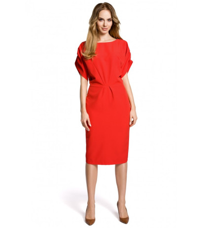 M364 Sheat dress with kimono sleeves - red
