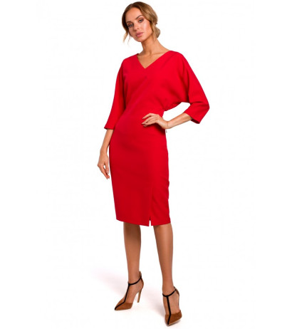 M464 Batwing sleeve dress - red