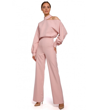 M528 Bishop sleeve jumpsuit - powder