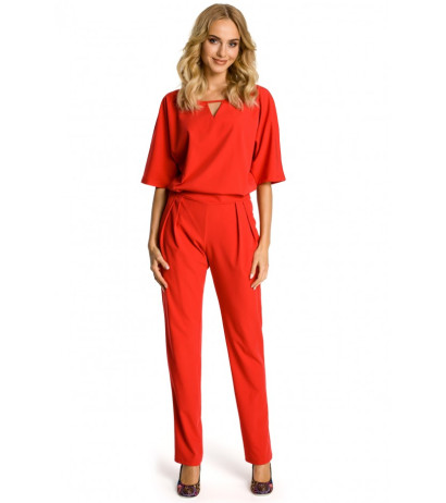 M334 Jumpsuit with kimono sleeve - red