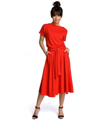 B067 Flared dress - red