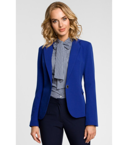 M051 Elegantiška moteriška striukė - rugiagėlių mėlyna