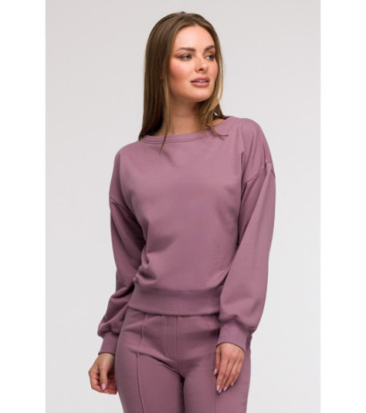 Džemperis su atvira nugara violetinė | Mondego