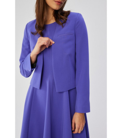 S368 Open front cropped blazer - violet